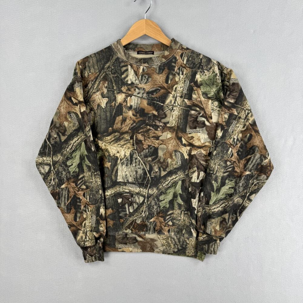 Commander Sweatshirt Mens Large Brown Camo Crewneck Fleece Hunting Outdoor Gear